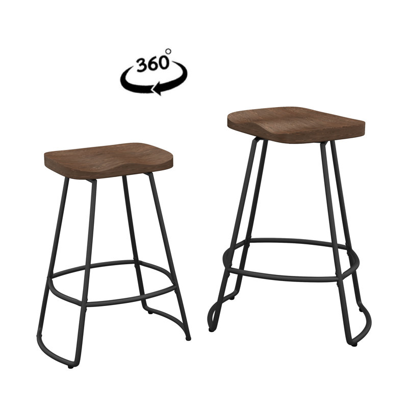Ryalson Swivel Counter Stool with Metal Frame, 26