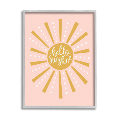 «Hello Sunshine Sun Rays» par Nina Seven - impression sur bois