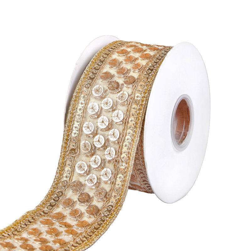 Ruban de perles Dupioni Gold
