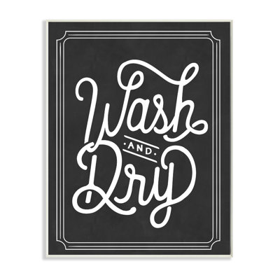 «Wash and Dry» par lettré et doublé - impression d'art textuel