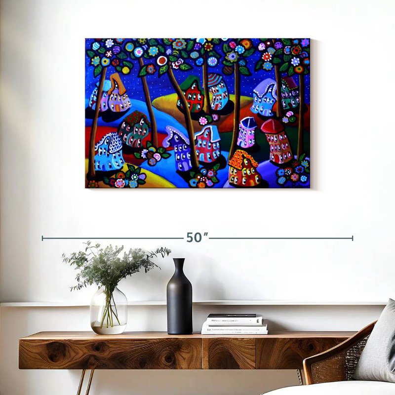 Whimsical Hills abrite des arbres, H 24 po x l 36 po