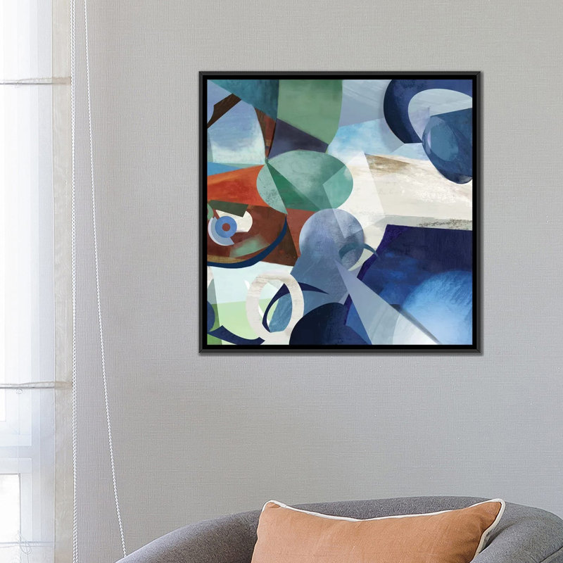 «Prism II», impression sur toile, H 18 po x l 18 po x P 1,5 po, Toile avec cadre noir, Pas de tapis