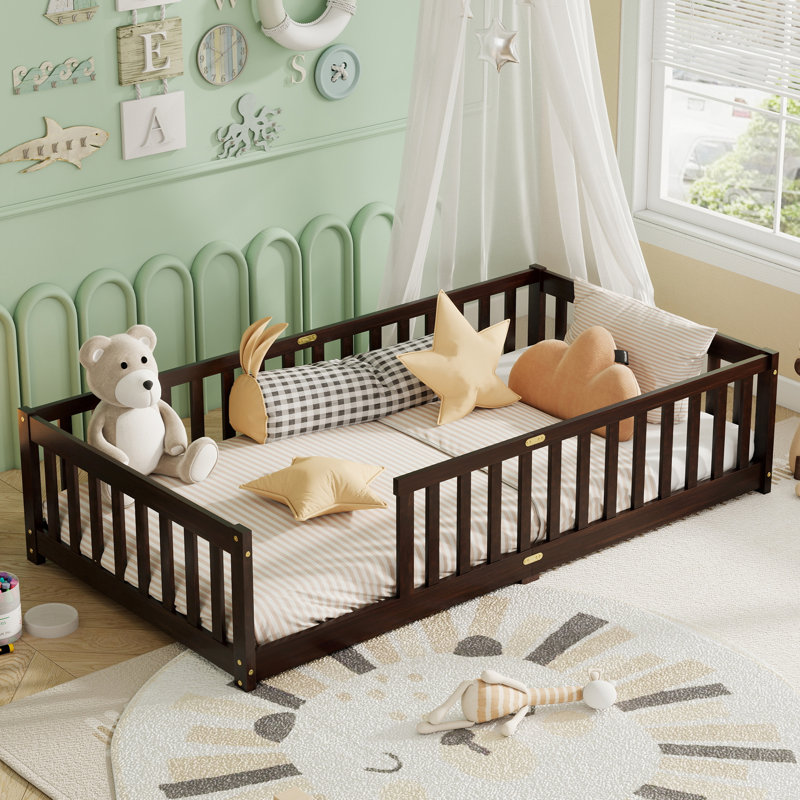 Lit plateforme pour enfant Kolia, Brun
