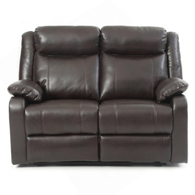 Causeuse inclinable double Ward G760a-rl, brun foncé