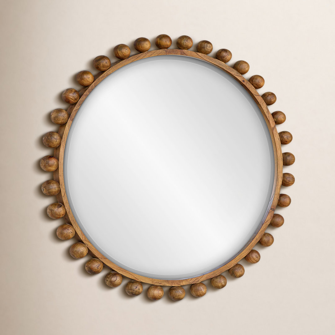 Kappa Solid Wood Round Wall Mirror Joss & Main