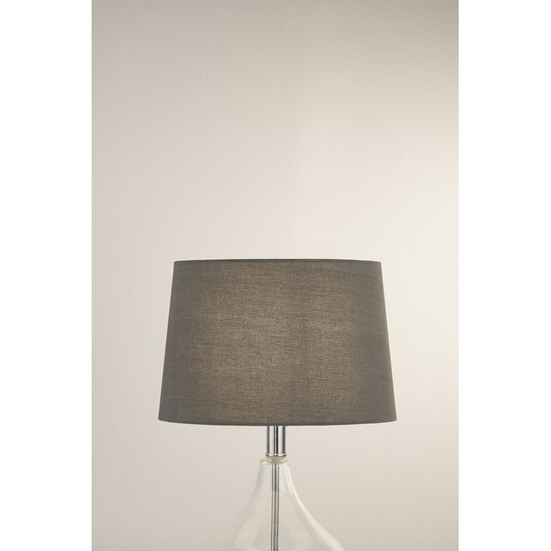 20cm H Polyester Empire Lamp Shade ( Clip On ) in Grey