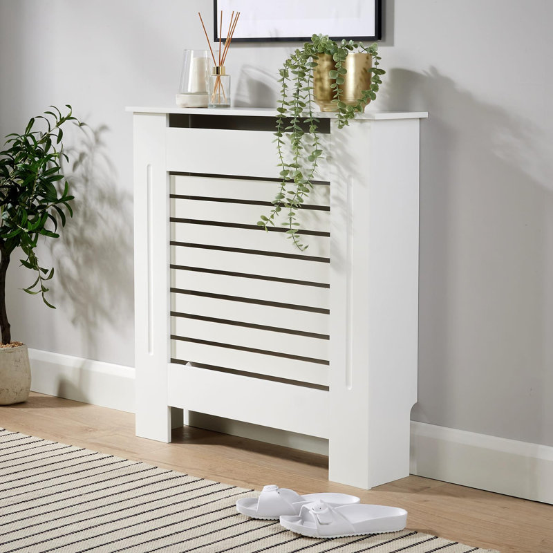 Mathusan Radiator Cover, 82cm H x 78cm W x 19cm D, White