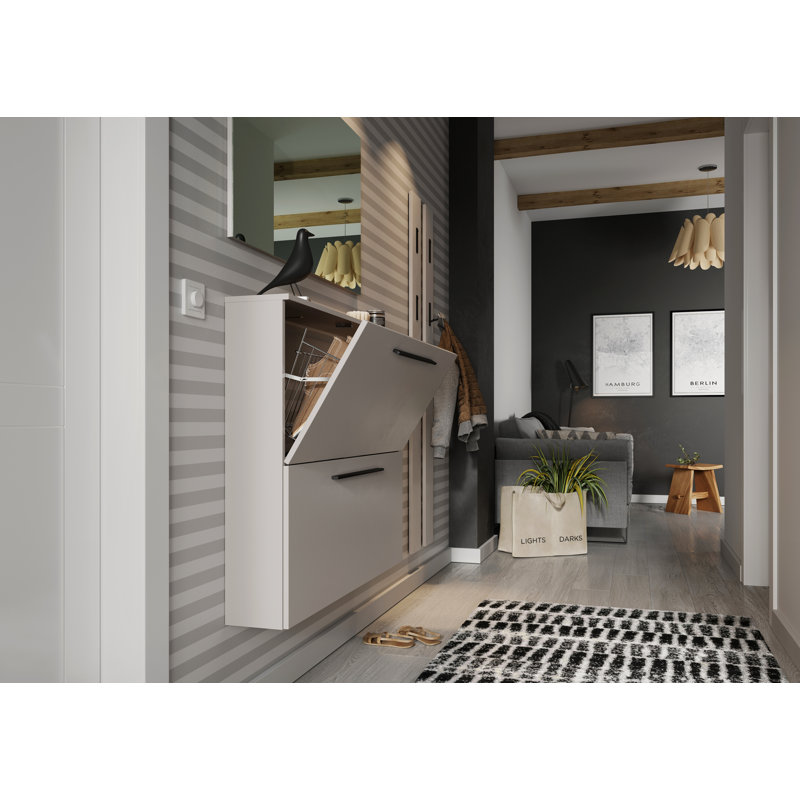 Wildomar Shoe Storage Cabinet, Grey