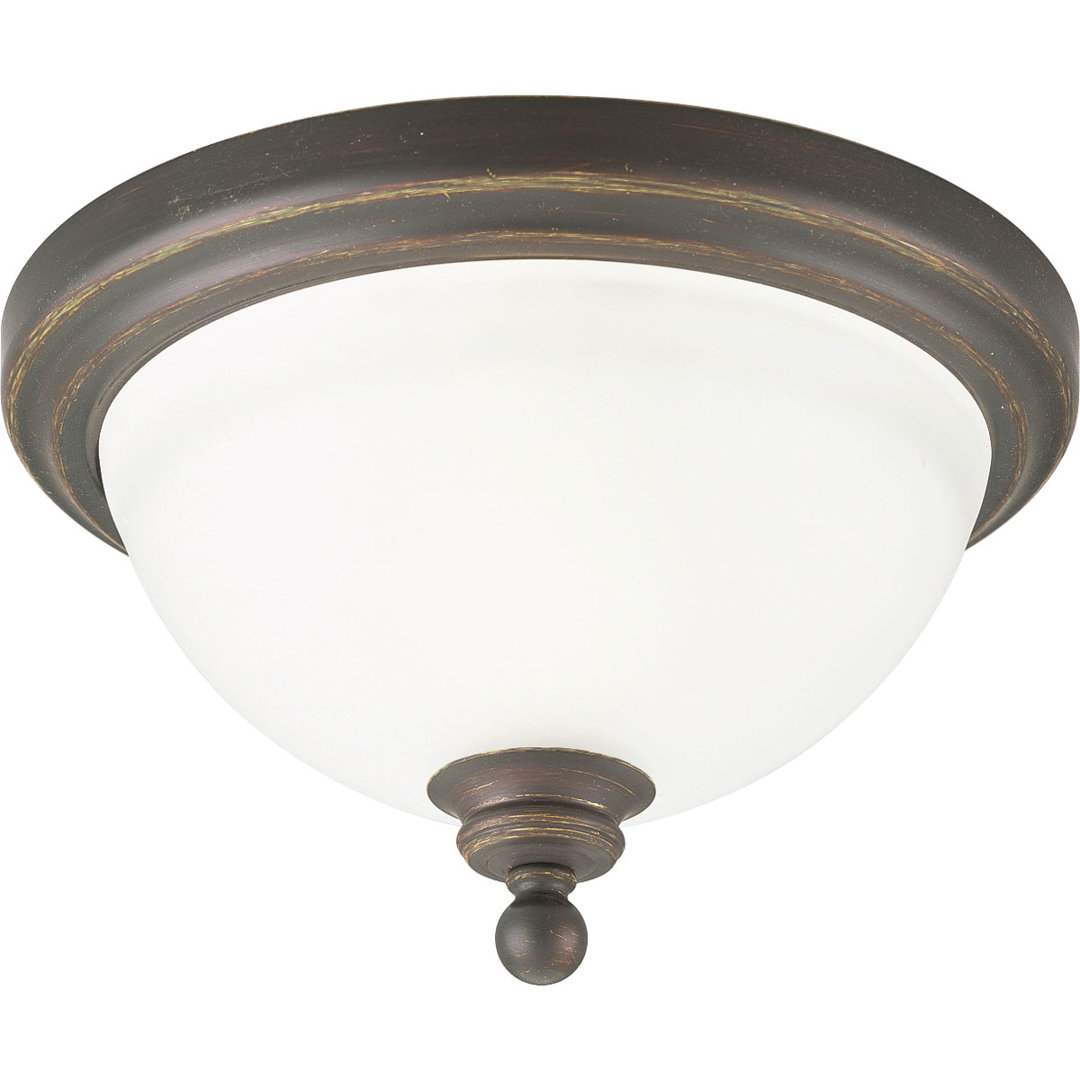 Vangorder 1 - Light 12" Flush Mount Charlton Home® Fixture 