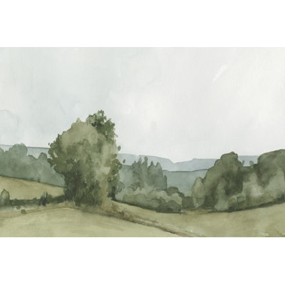 " Vintage Landscape Sketch I " by Emma Caroline Painting Print