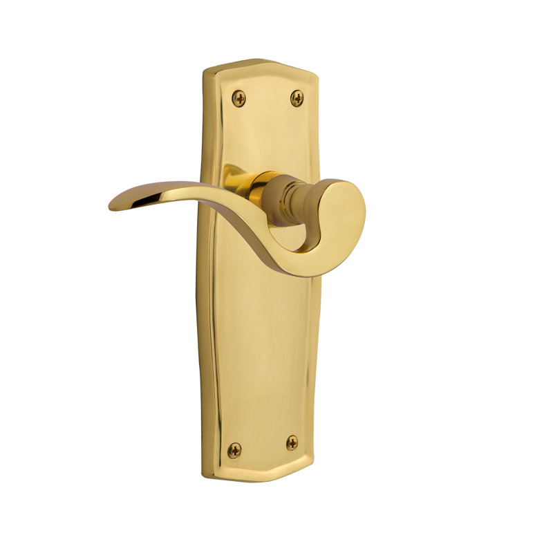 Passe-plat Prairie (couloir et garde-robe) avec levier manoir, 2-3/8 po, Laiton poli