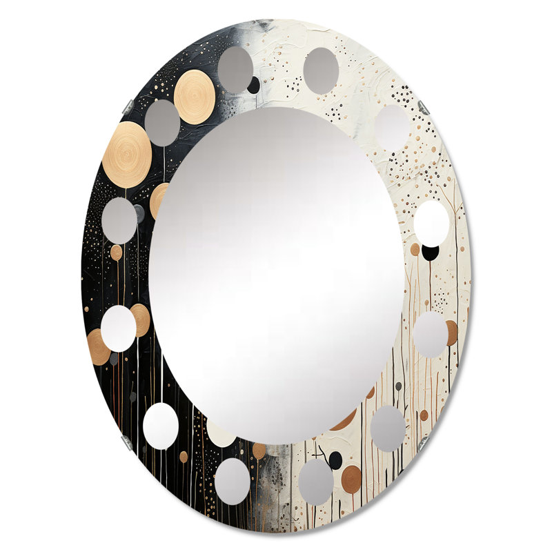 Brawlin - Miroir mural moderne ovale, 36 po x 24 po