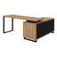 Bureau d'ordinateur Aijalon, bureau personnel, coin, tiroirs de rangement, forme en L, bureau, ordinateur portable, métal-293078623