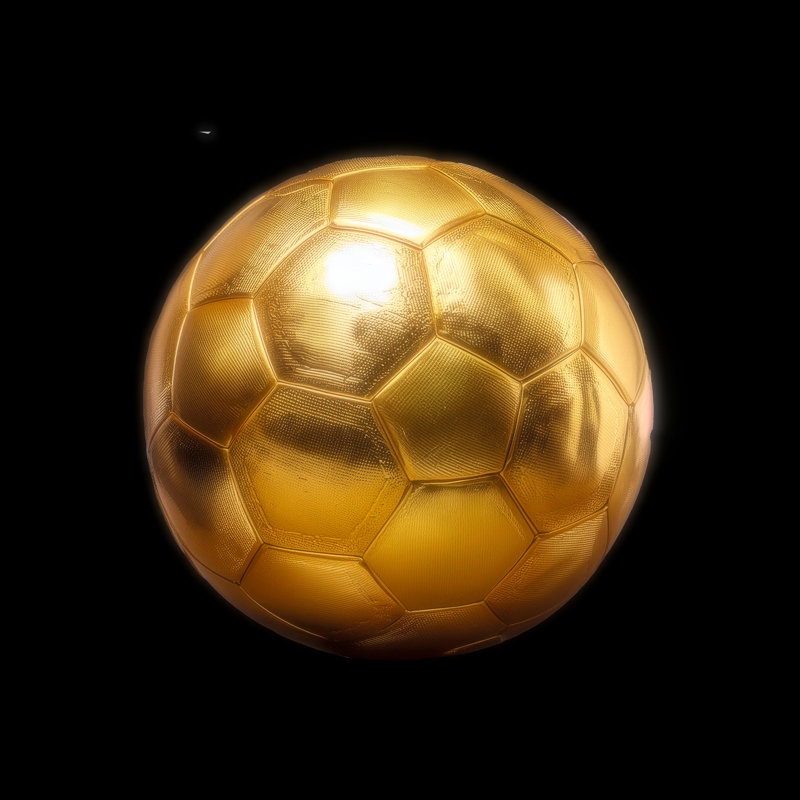 Ballon de soccer doré 20x20