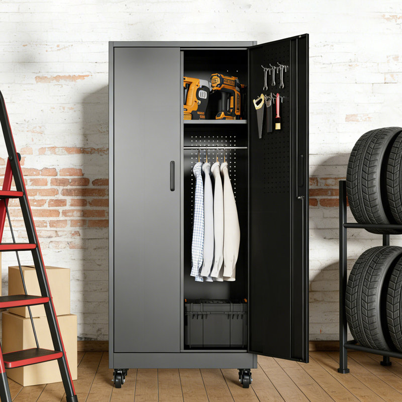Armoire de rangement en métal avec portes verrouillables Rolling