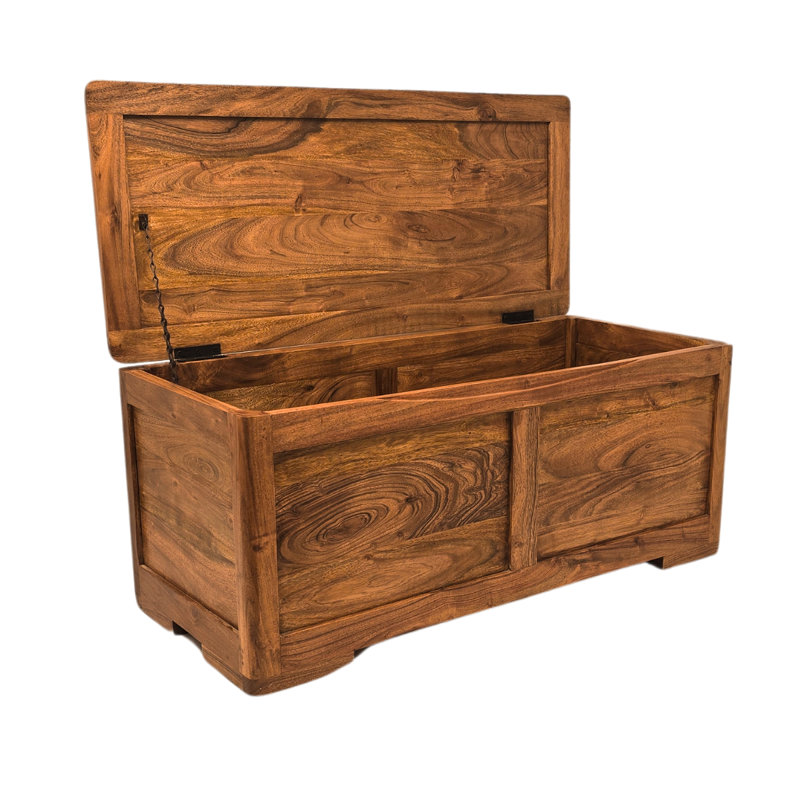 Agarwal Solid Acacia Trunk Coffee Table with Storage