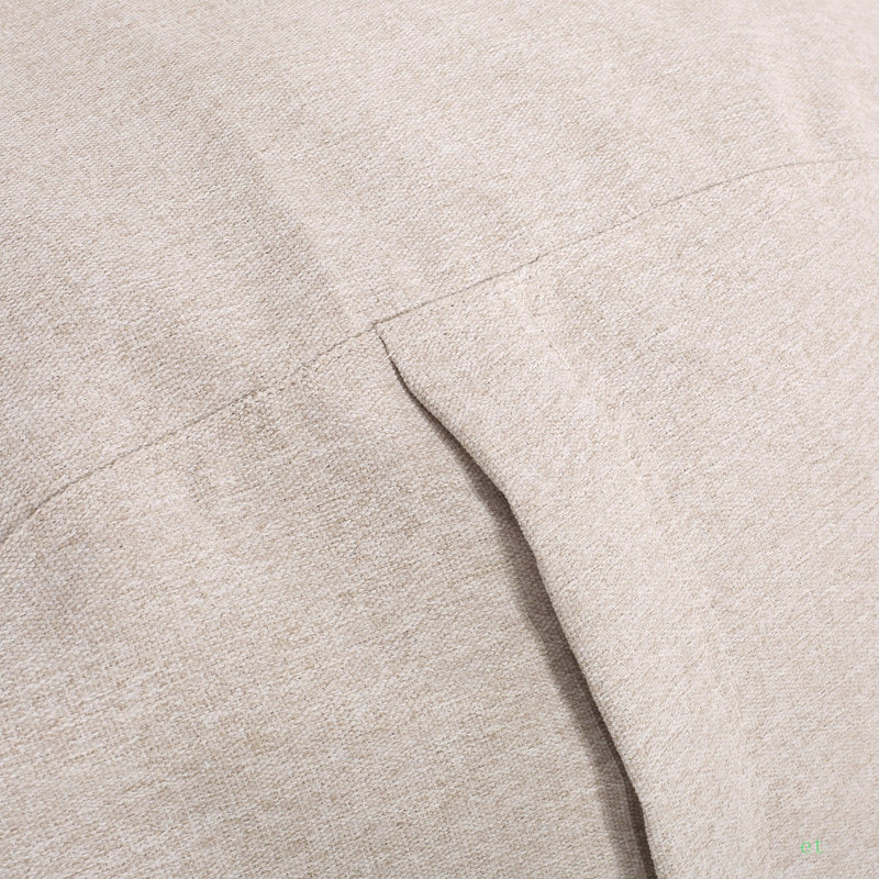Zeon 6.5 Foot Striped  Cylindrical Bean Bag, Natural Color With Ligt Brown Stripes