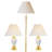 3-Piece Ceramic Lamp Set, Floor and Table Lamps, Ivory finish-914021439
