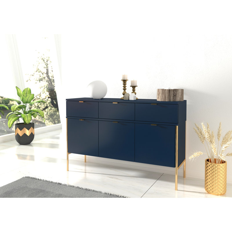 Agosto 120cm Sideboard, Navy Blue