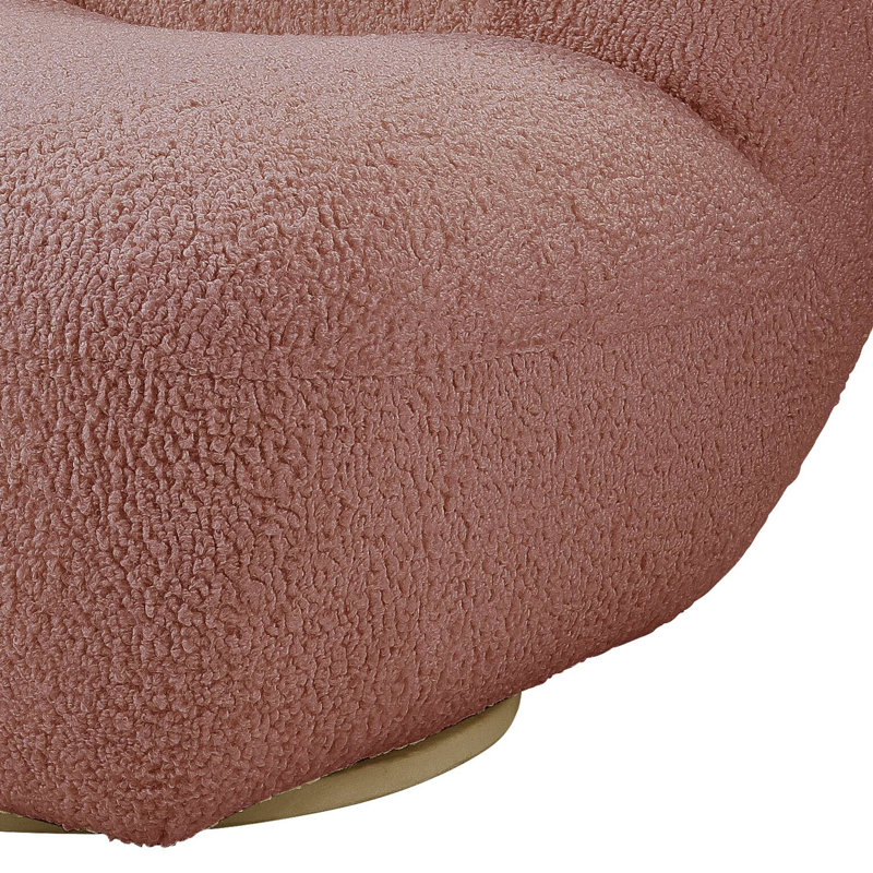 Chaise d'appoint Dylan, Sherpa rose