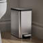 6-Liter Step Trash Can, Black Stainless-1053390343