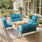 6.5″ Outdoor Replacement  Cushion Set, Deep Seating Seat / Back Cushion Set-1066329211