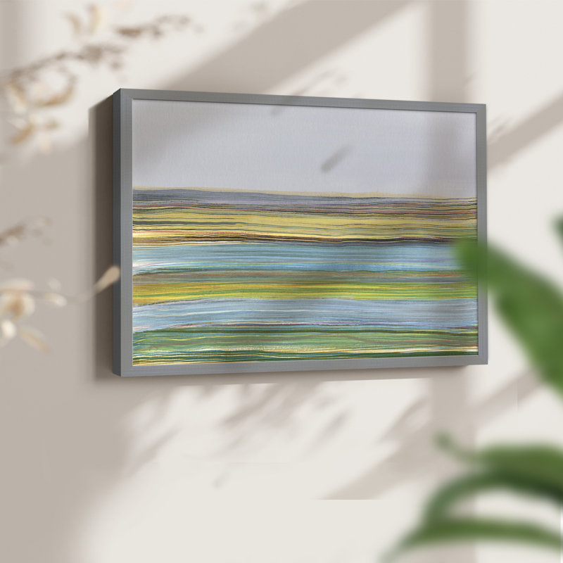 Parallel Striae I -Framed Print - Restickable, 8" H x 10" W, Gray