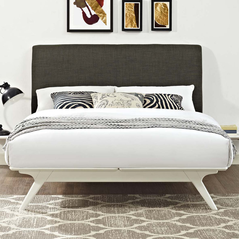 Modway Tracy Platform Bed Frame, Brown, Queen, Manufactured Wood