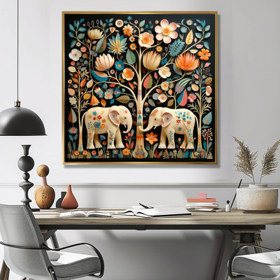 Indian Art Jaipur Elephants 4 - Indian Art Wall Art