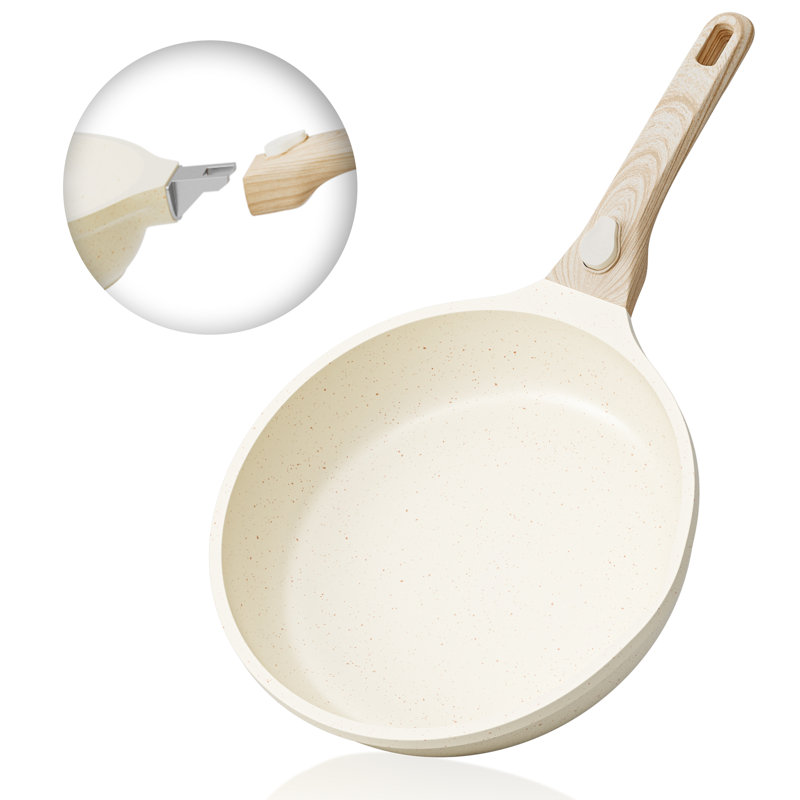 Aluminum Non-Stick Frying Pan, Beige, 27.9cm