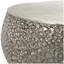 Table basse ronde en aluminium argenté Brannum