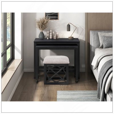 Ensemble de bureau et tabouret polyvalent 3 pièces pour le bureau à domicile, améliorant l'efficacité du travail
