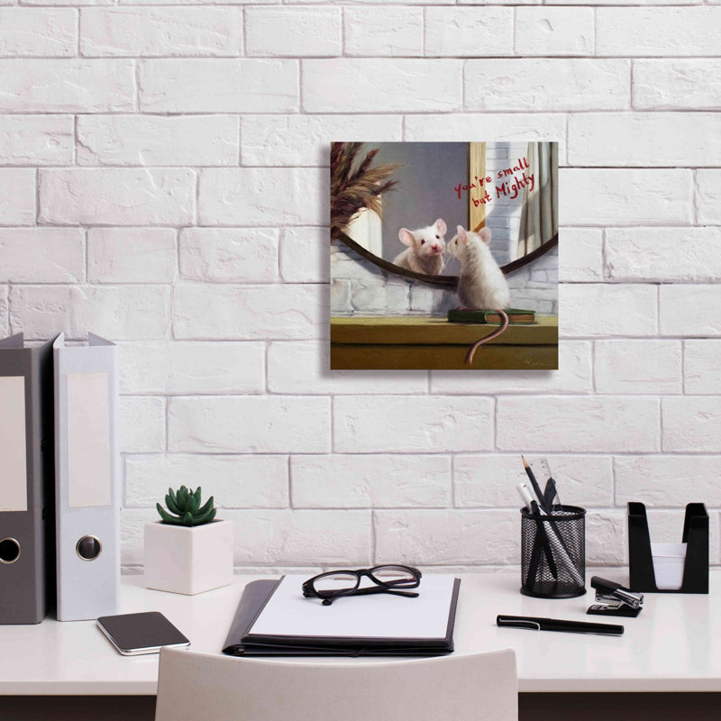 «Mighty Mouse» par Lucia Heffernan, art mural sur toile, H 12 po x l 12 po x P 0,75 po