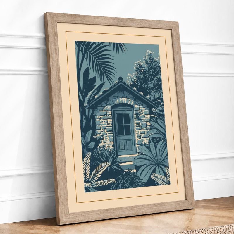 Hidden Tropical Sanctuary Coastal - Framed Print, Oak, A4 - 29.7 x 21.0 cm