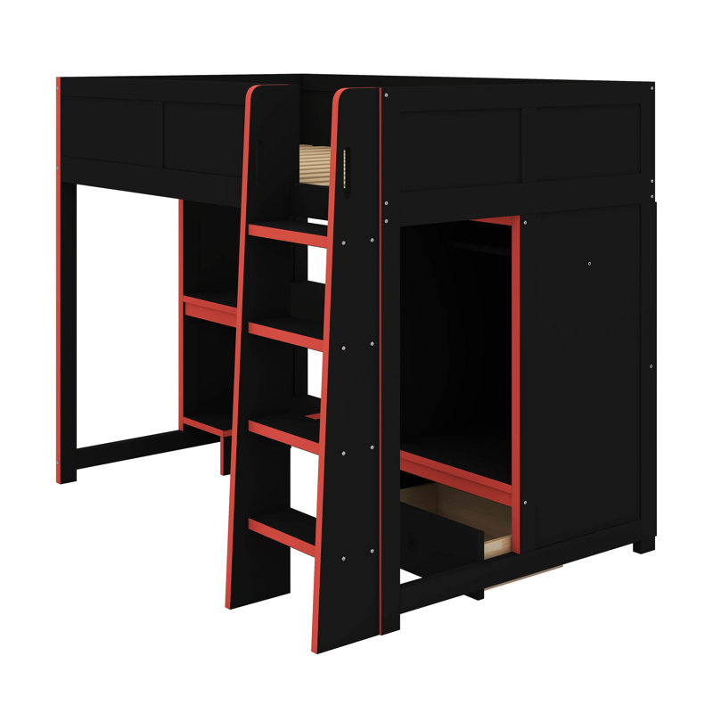 Lit mezzanine simple avec bureau