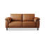 Causeuse-coussin standard en cuir véritable brun-1933979651