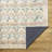 Alburgh Oriental Machine Woven Polyester Area Rug in White/Teal/Orange-1546390732