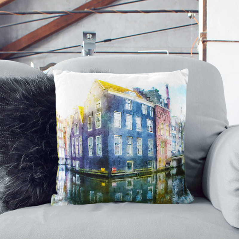 Square Throw Cushion, 55cm H x 55cm W x 20cm D