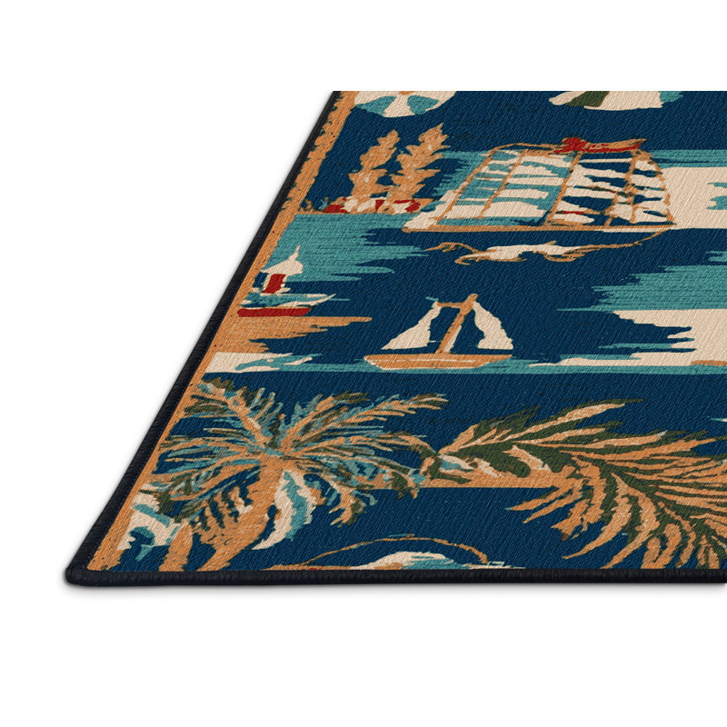  Tapis nautique lavable Florida Keys, Tapis de couloir 2 pi x 4 pi
