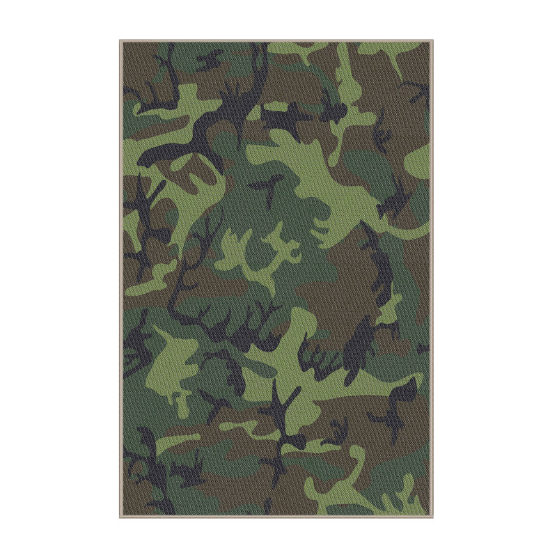 Tapis zone grise à motifs, Rectangle 2 pi x 5 pi