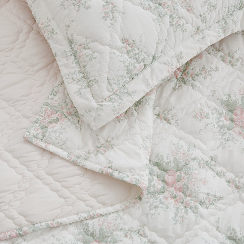 The Farmhouse by Rachel Ashwell English Garden Quilt Set, Twin Quilt + 1 Sham