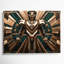 Art mural Sci Fi Art déco robot sur toile brune-512250085