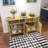 59'' Modern 4-Door Sideboard Buffet With Power Outlets & USB Ports, Adjustable Shelves And Half-Open Storage Cabinet, Metal Accents & Aluminum Handles,Natural Wood-1889782537