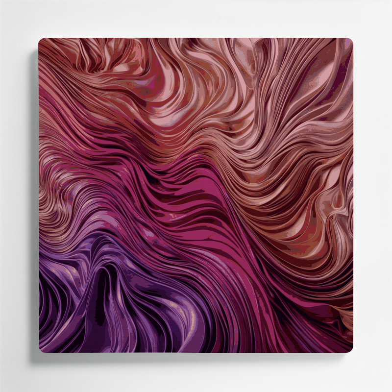 Gradient abstrait 24, art mural en métal rouge
