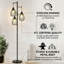 Lampe sur pied industrielle avec cage en forme de larme et 3 ampoules DEL incluses-1416114650