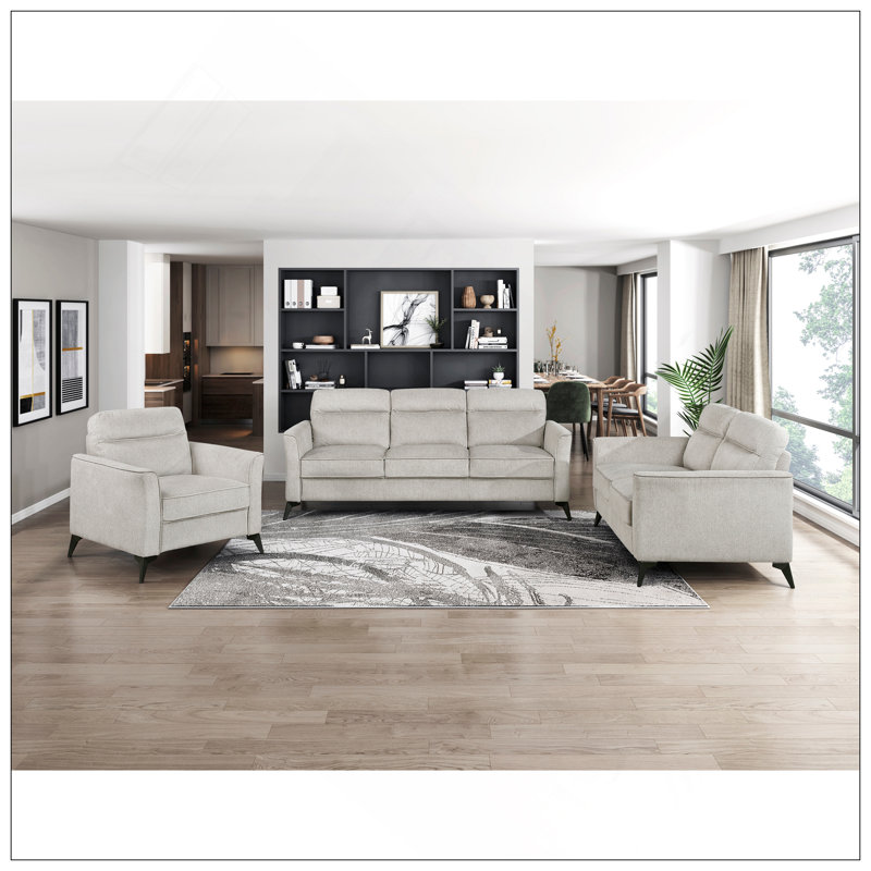 Ensemble de canapé 3 pièces Modern Living, Blanc