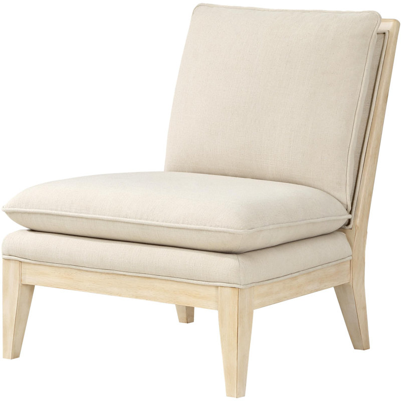 Hideyuki Traditional Accent Chair, Hideyuki Beige Tweed, Beige