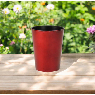 Pot à fleurs rond en plastique recyclé 5 po