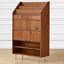 Vitrine 29,84 "en bois massif brun standard