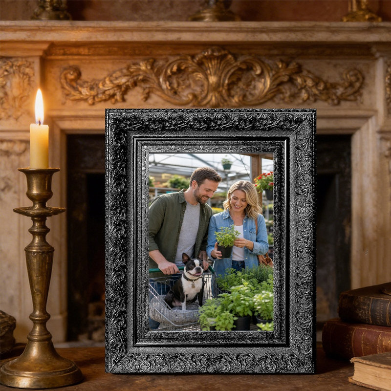 Cadre photo noir indémodable 1pc pour photos et affichage mémoire 5 "x 7", Black, 1, 5'' W x 7'' H